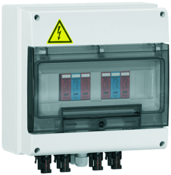 Destockage – Coffret DC - 2MPPT - Entrée 1x2 / Sortie 1x2 / Type II - Weidmüller PV DC sans Interrupteurs rotatif, IP65